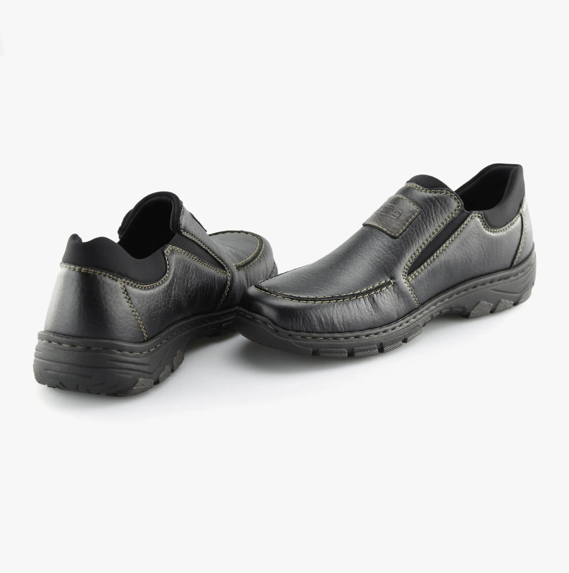 19961-03 Mens Casual Loafers Black