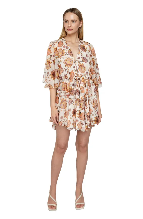 Baez Balloon Sleeve Mini Dress