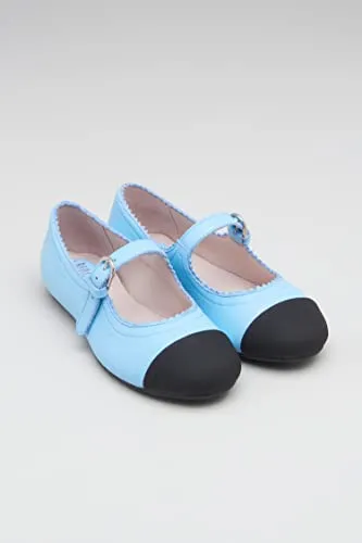 Bloch Girls Cassiopeia Ballet Flat, Blue/Black, 10 Toddler