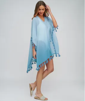 Blue Ombre Slip-on Beach Cover-Up