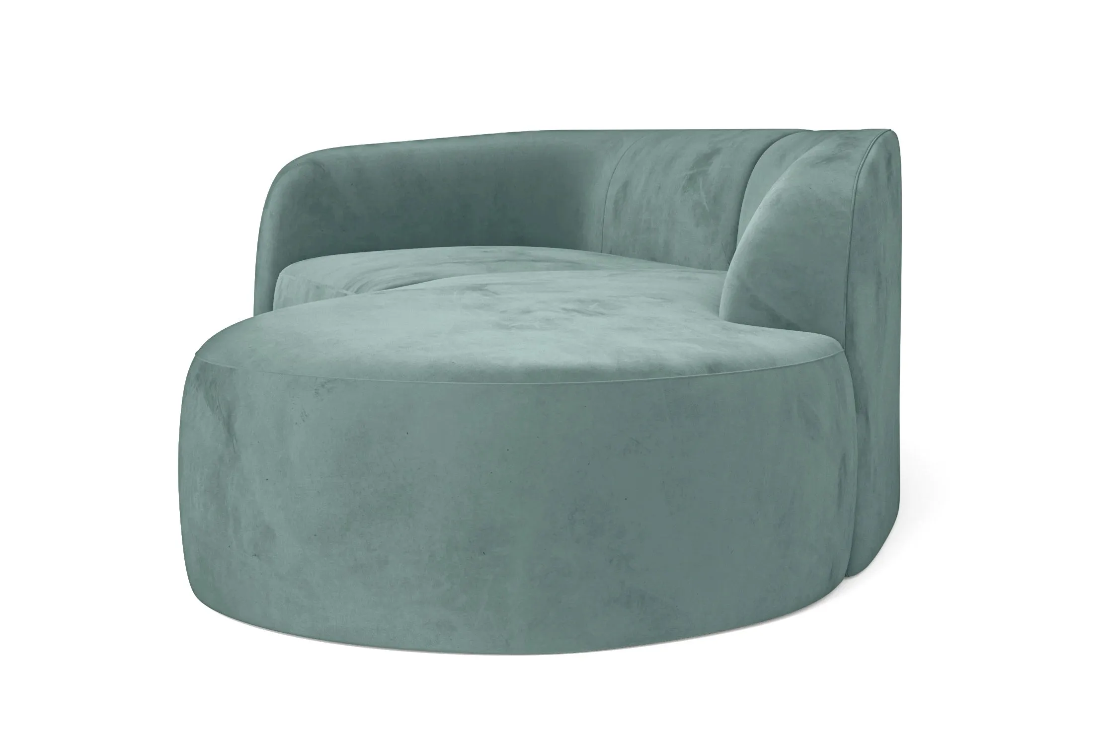 Caserta 4 Seater Right Hand Facing Chaise Lounge Corner Sofa Teal Velvet