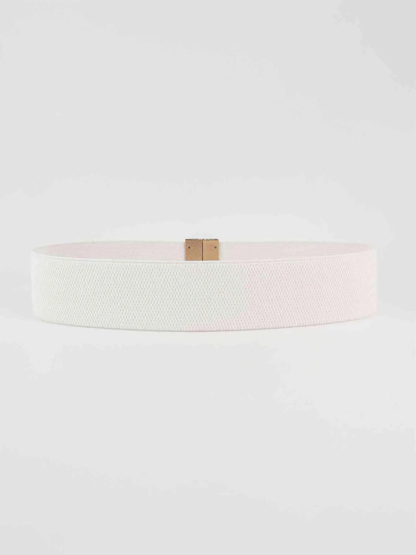 Chic Elastic Belt with Sleek Alloy Buckle - A Stylish Addition for Any Ensemble