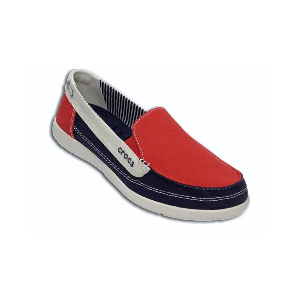 Crocs Walu Canvas Loafer Women - Red/Oyster