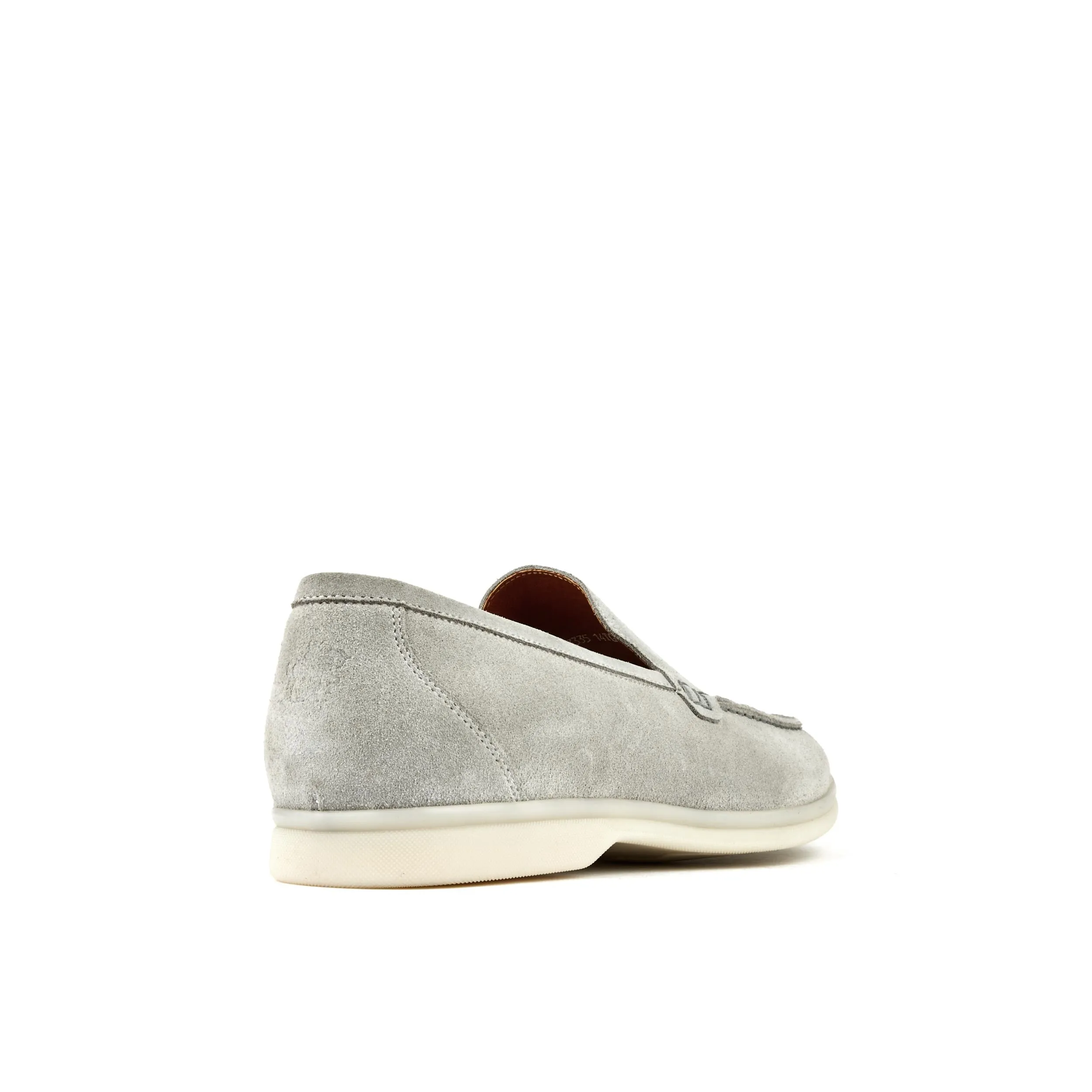 Cruise - Grey - Men's almond toe leather slip on in grey suede