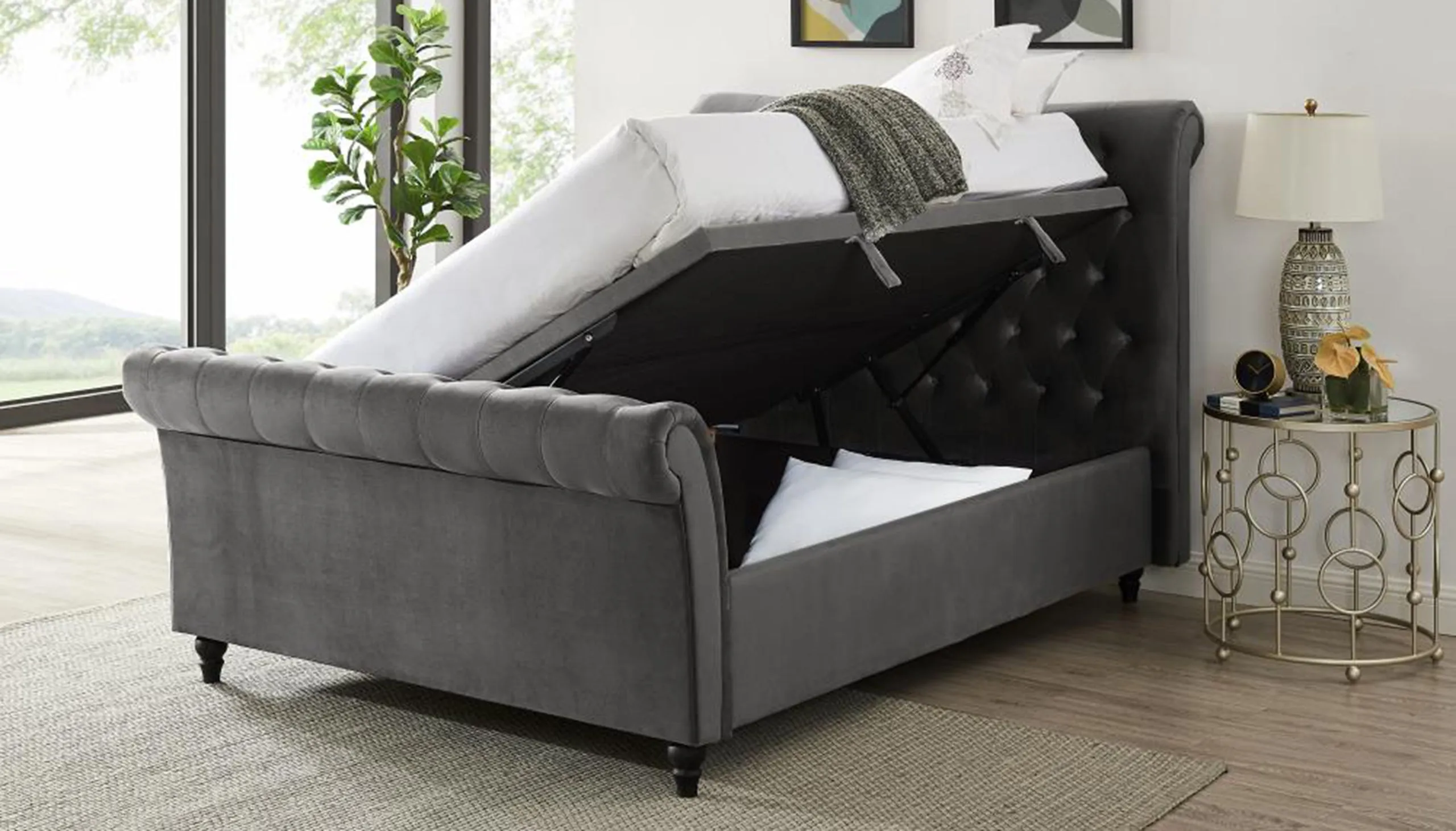 Darwell Ottoman King Bed Frame