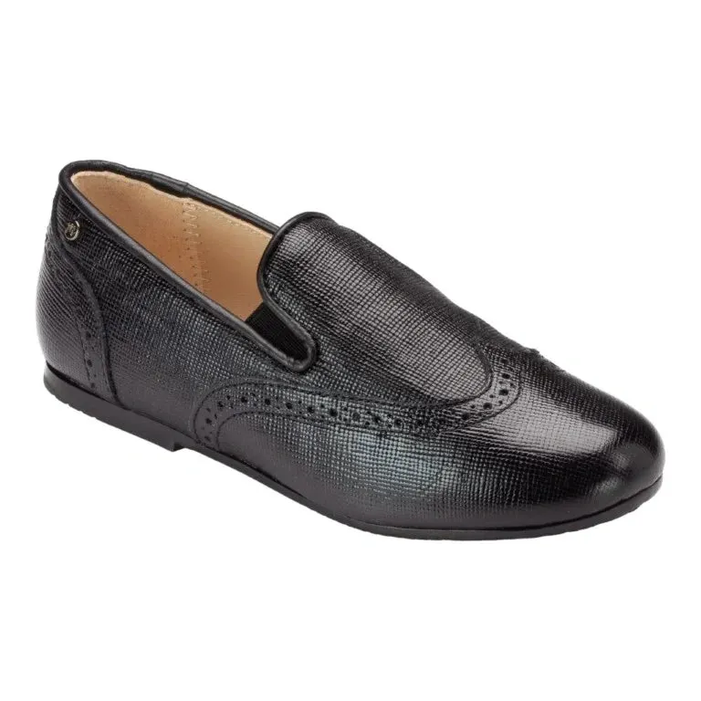 David - Black Patent Leather Slip On for Boy by Manuela de Juan