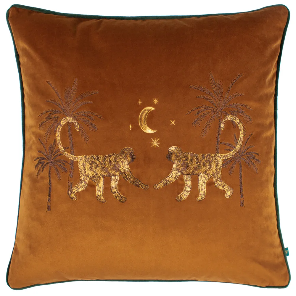 Dusk Monkey Cushion Rust