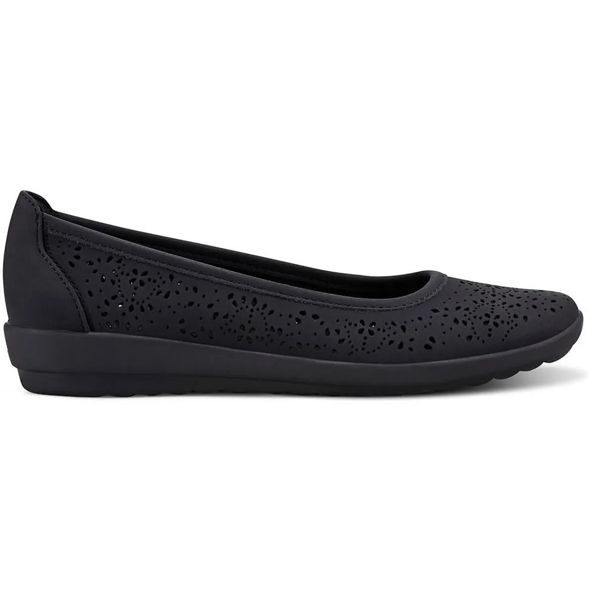 Easy Spirit Womens Alessia 3 Padded Insole Faux Leather Ballet Flats