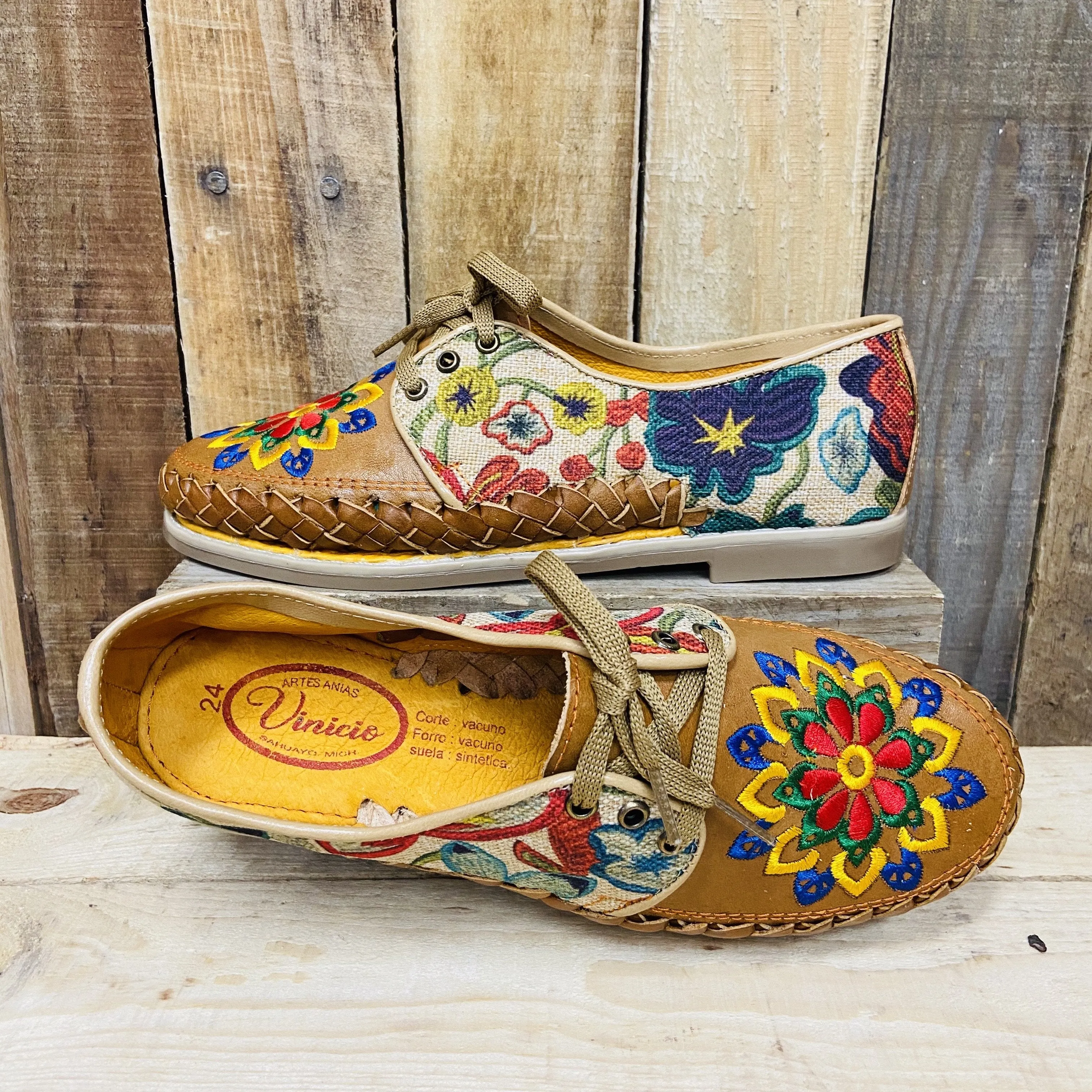 Embroider Loafers Artisan Leather Women Shoes - Queen Bouquet Designs