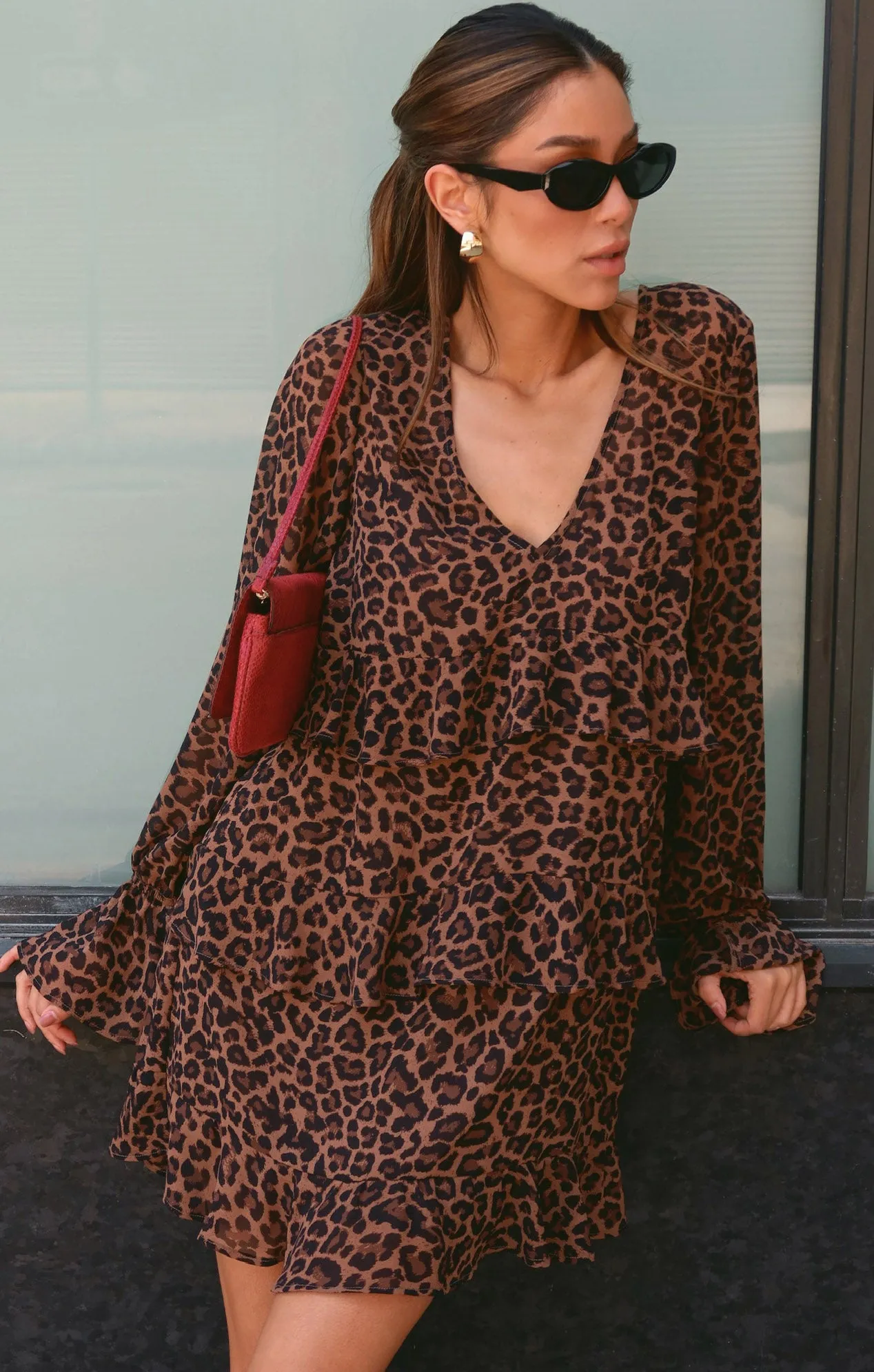 Fleetwood Mini Dress ~ Leopard Latte