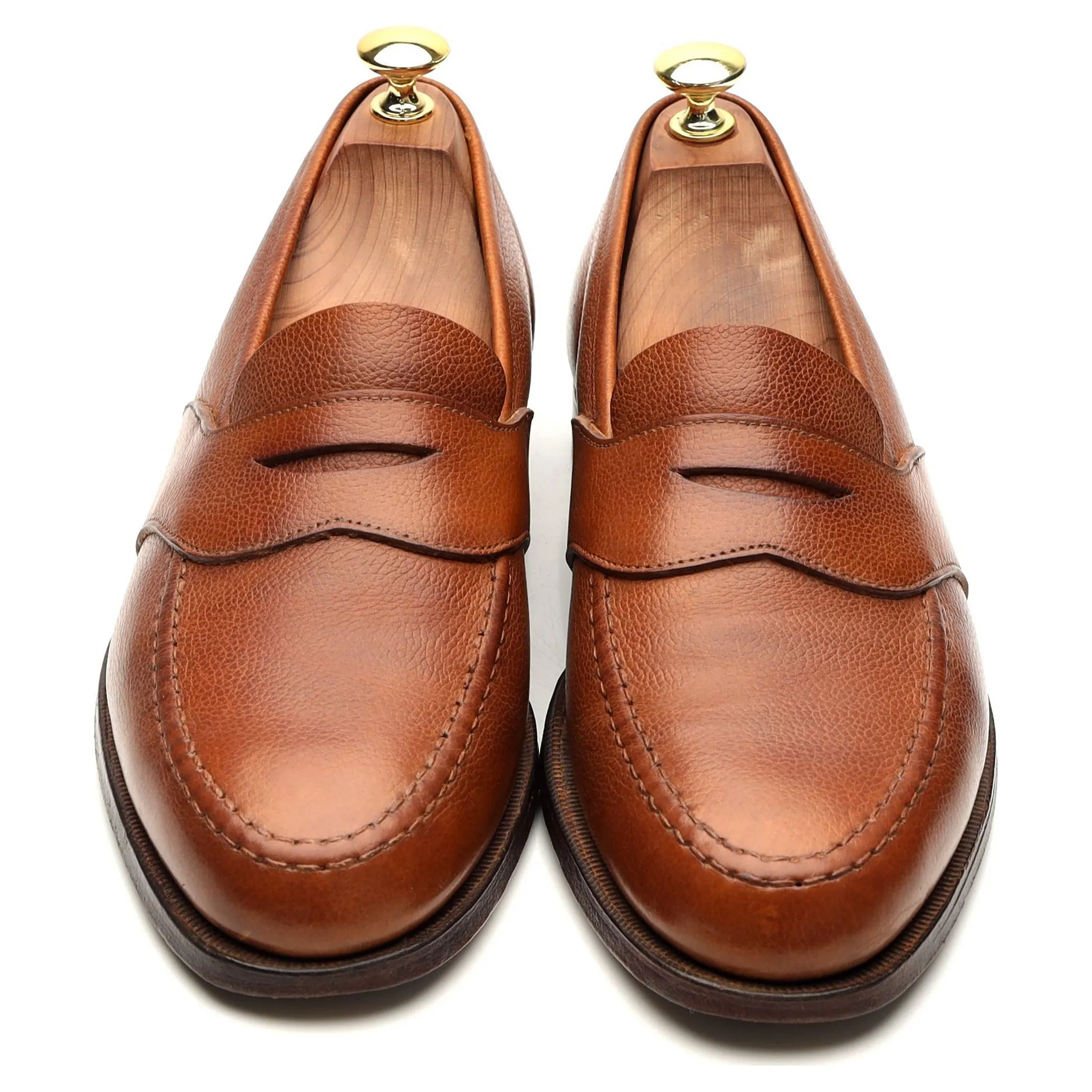 Foster & Son Tan Brown Leather Loafers UK 8.5 E