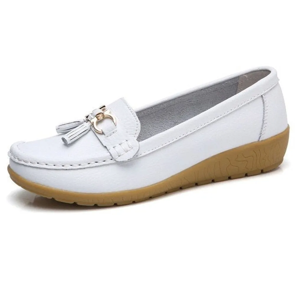 Genuine Leather Loafer Shoes For Women