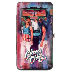 Hinged Wallet - Cheech & Chong Standing Truck Poses Watercolor