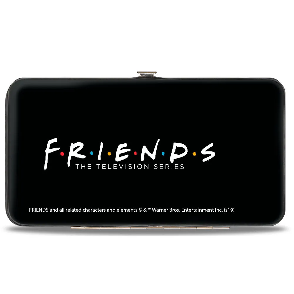 Hinged Wallet - Friends Season 2 6-Character Vivid Group Pose Red   FRIENDS THE TELEVISION SERIES Logo Black White Multi Color