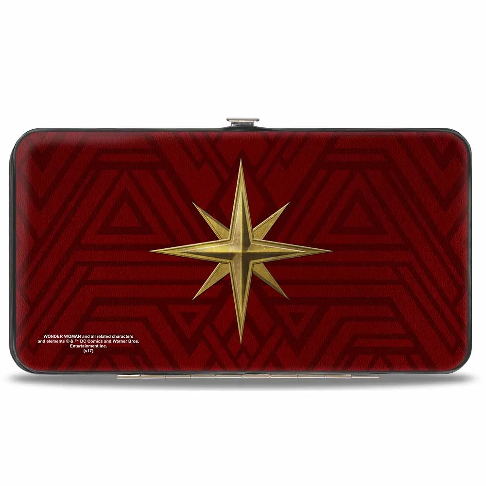 Hinged Wallet - Wonder Woman 2017 Icon   Tiara Star Reds/Golds