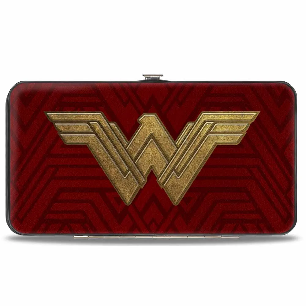 Hinged Wallet - Wonder Woman 2017 Icon   Tiara Star Reds/Golds