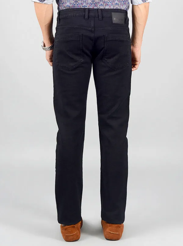 Jet Black Solid Narrow Fit Jeans | Greenfibre