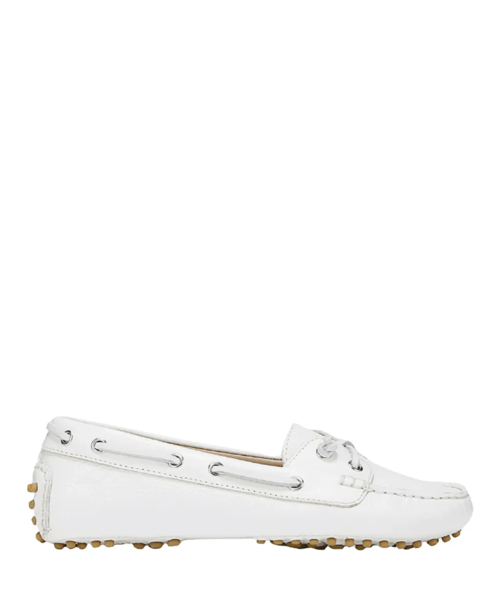 Jia Leather Boater Loafer in Coconut