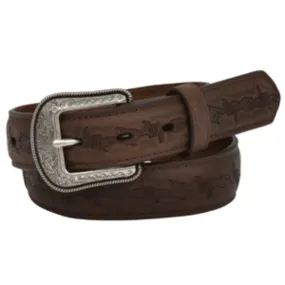 Kid's 1 1/4" Barbed Wire Embossed Belt - D1202