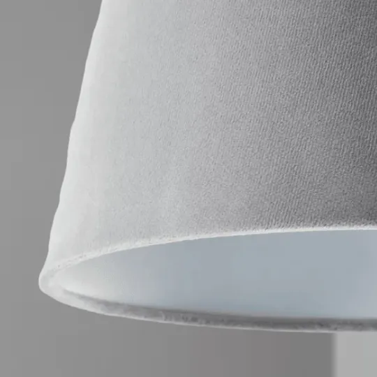 Light Grey Velvet Light Shade 27cm