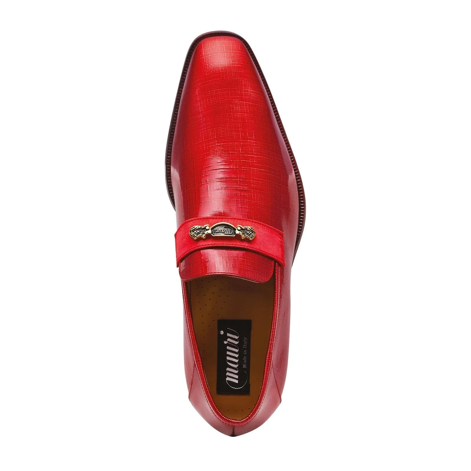 Mauri Player 4951 Men's Shoes Red Canapa / Satin Slip-On Loafers (MA5251)