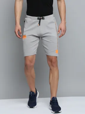 Men Grey Solid Casual Shorts