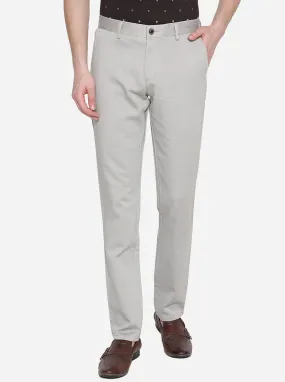 Moon Grey Solid Uno Fit Casual Trouser | JadeBlue