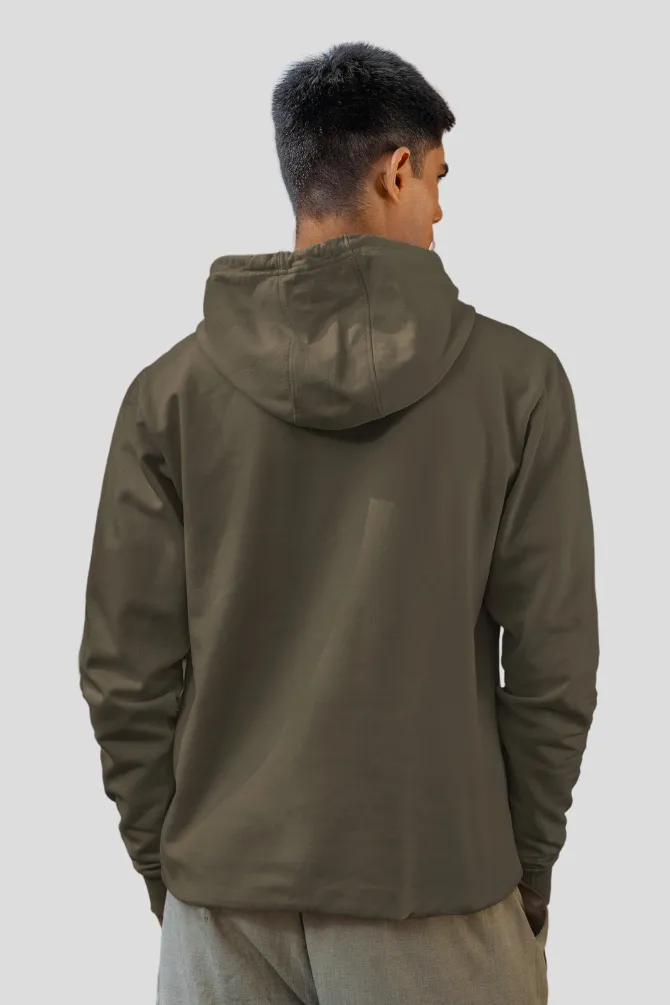 Olive Green Hoodie for men