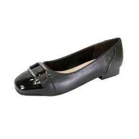 PEERAGE Tonya Women's Wide Width Leather Dress Flats