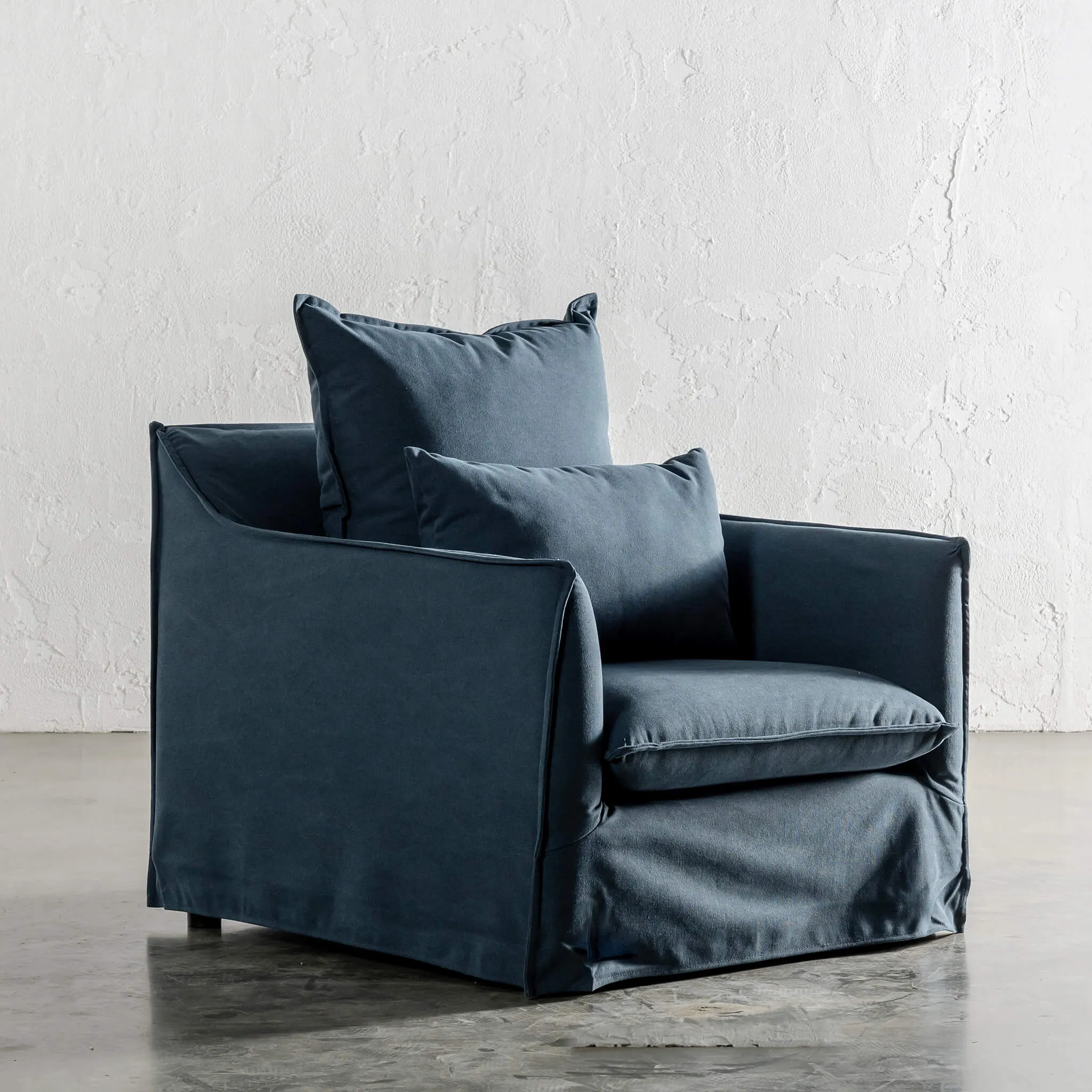 SEVILLA SLIPCOVER ARMCHAIR   |  MIDNIGHT DENIM