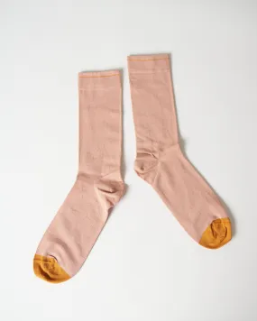 short socks - solid rose