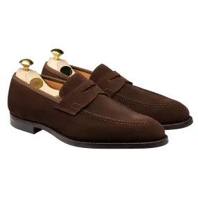 Sydney Dark Brown Suede Loafers - City Rubber Sole