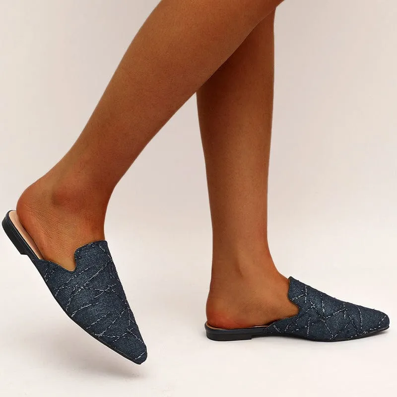 Toe Flat Mules