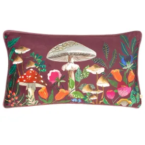 Wild Garden Mushrooms Cushion Cover