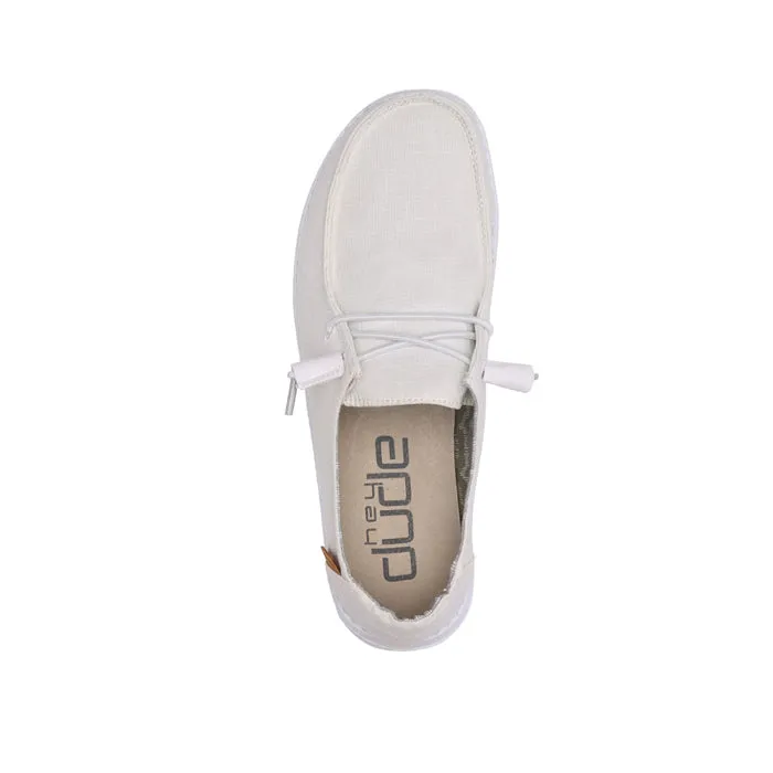 Women's Hey Dude Wendy Chambray Slip On Loafer in White