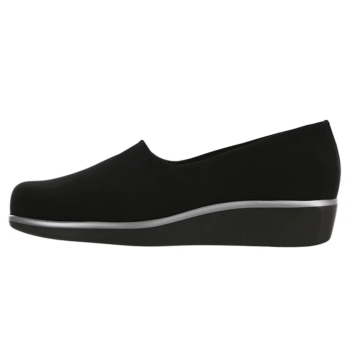 Womens SAS Bliss Slip On Wedge Black