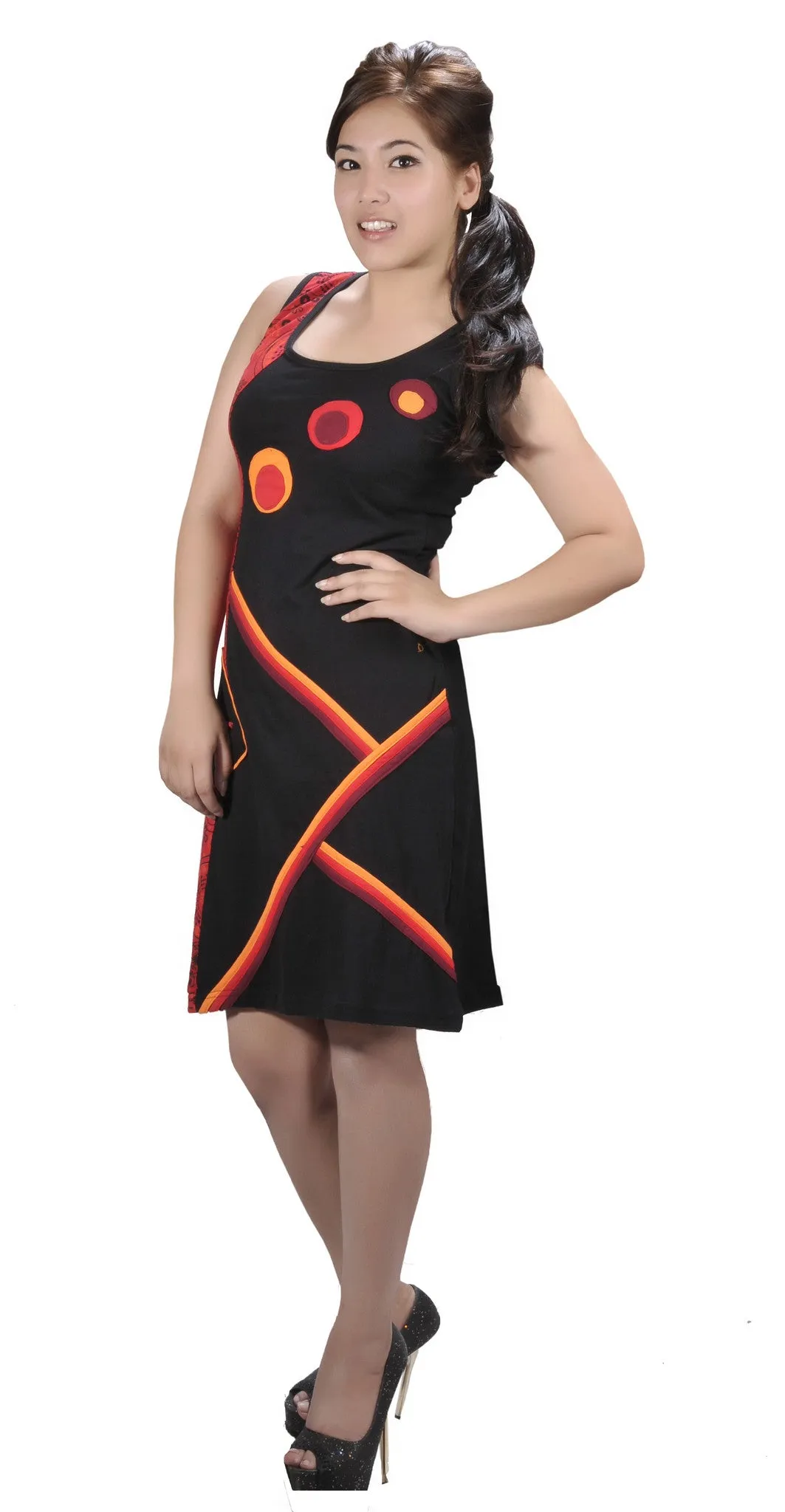 womens-summer-sleeveless-dress-with-colorful-patch-and-front-pocket-galaxy-lmn-4072